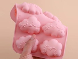 Molde silicona 8 nubes con caritas